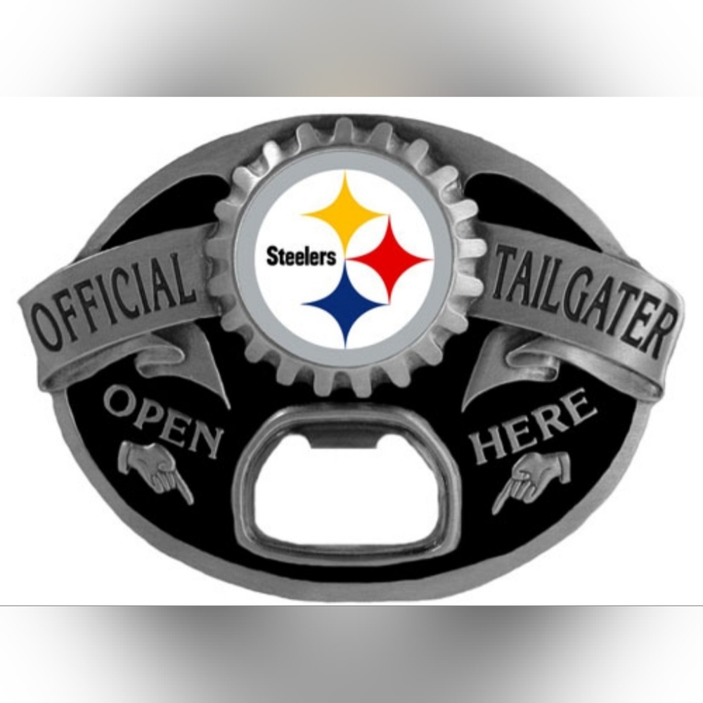 Pittsburgh Steelers Belt Buckle Choose Regular Or Tailgate Bottle Opener Buckle